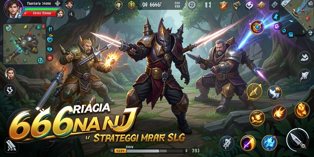 Tampilan gameplay menegangkan dari 666J di dunia SLG.
