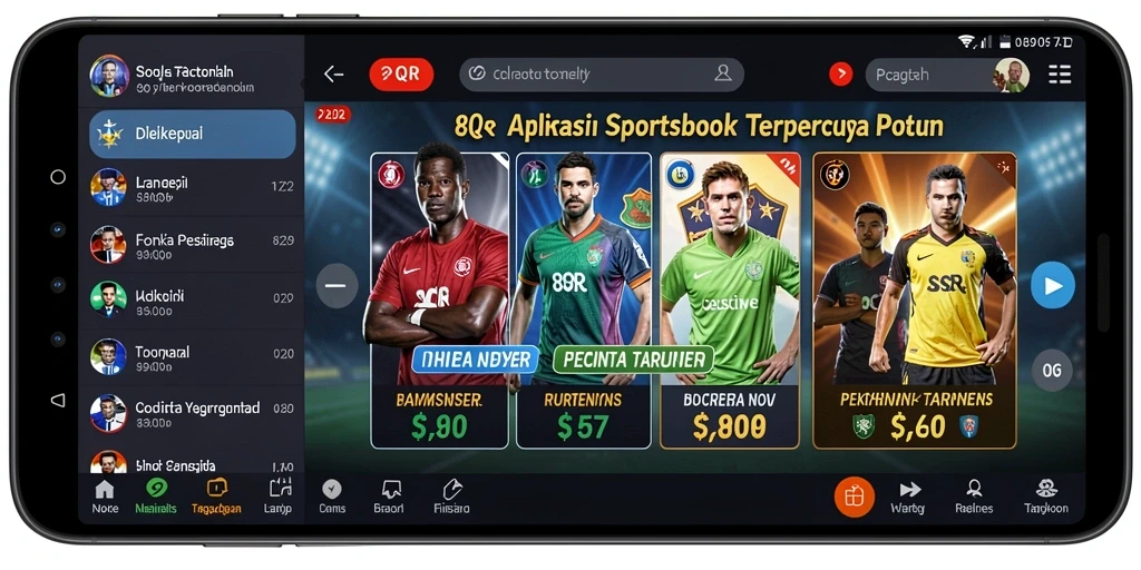 Tampilan antarmuka 8QR yang menarik dan interaktif.
