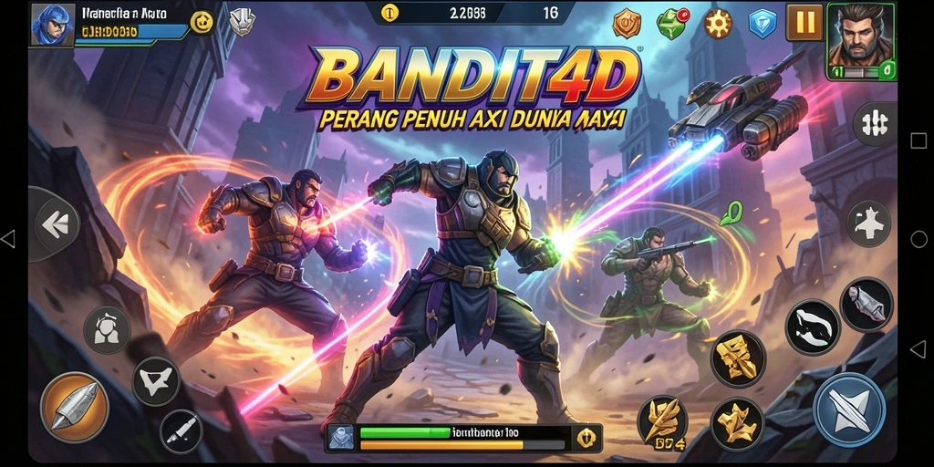 Tampilan gameplay BANDIT4D yang penuh aksi dan menegangkan.