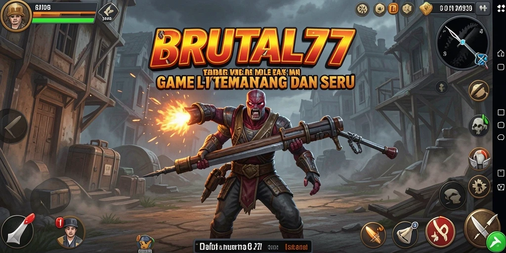 Tampilan gameplay BRUTAL77 yang seru dan adiktif.