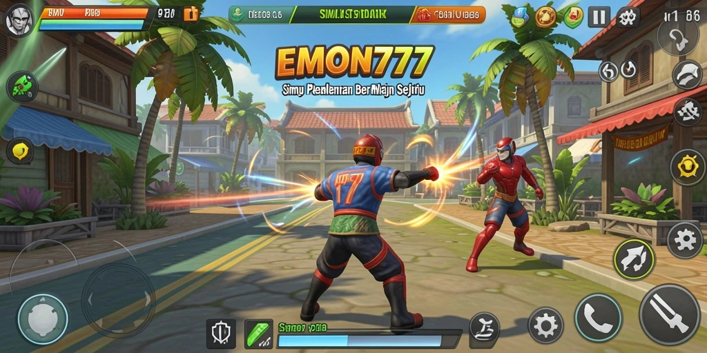 Tampilan gameplay menarik dari EMON777 dengan elemen simulasi yang mendalam.