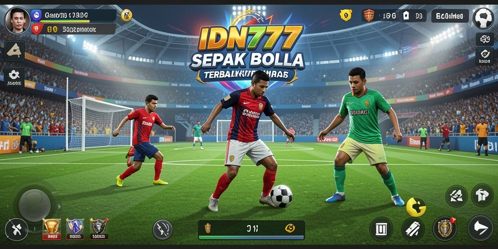 Tampilan gameplay IDN777 yang seru dan realistis dalam dunia sepak bola.