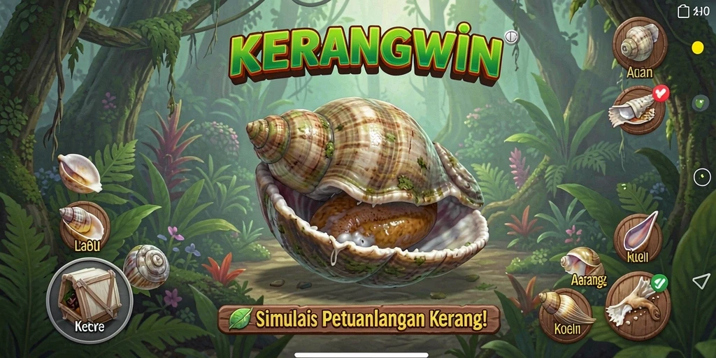 Tampilan gameplay KERANGWIN yang menarik dan interaktif