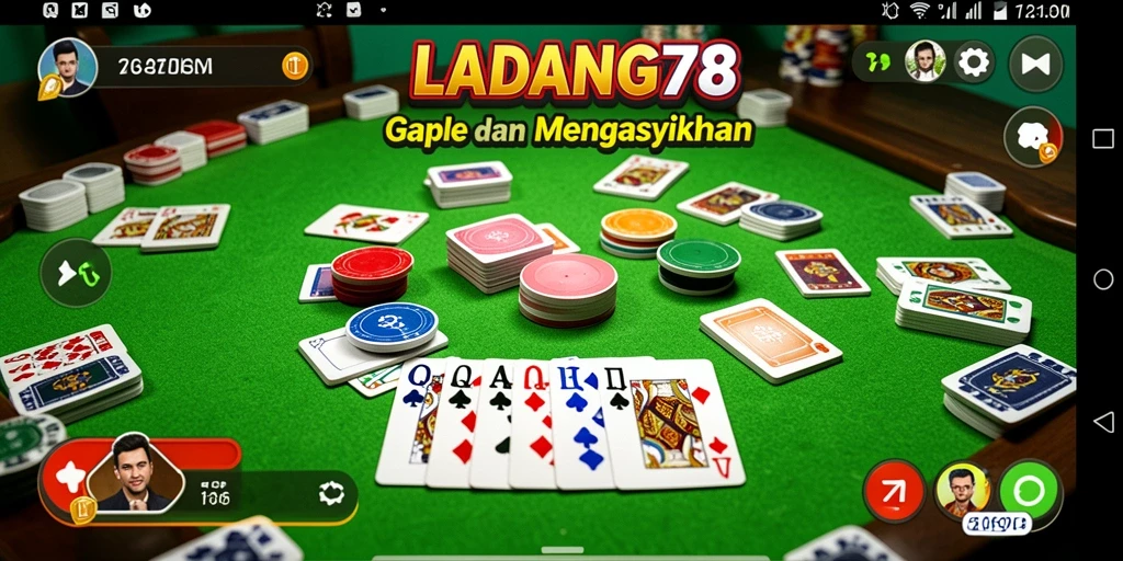 Tampilan menarik dalam permainan Gaple LADANG78 dengan antarmuka yang modern.