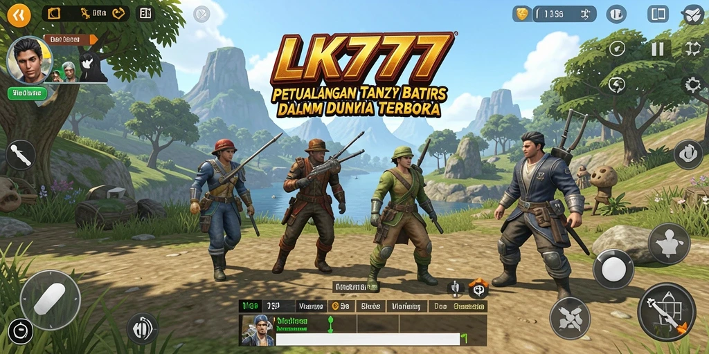 Screenshot gameplay LK777 menunjukkan petualangan seru di dunia terbuka yang luas.