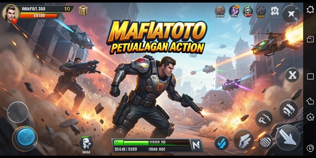 Screenshot gameplay MAFIATOTO yang penuh aksi dan ketegangan.