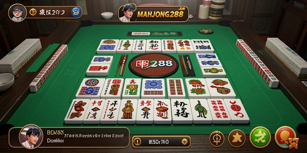 Tampilan gameplay seru dan interaktif di MAHJONG288.
