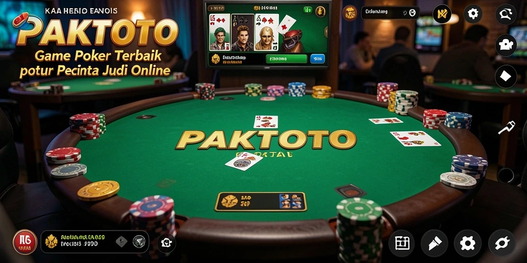 Screenshot utama PAKTOTO yang menunjukkan gameplay Poker yang mendebarkan.