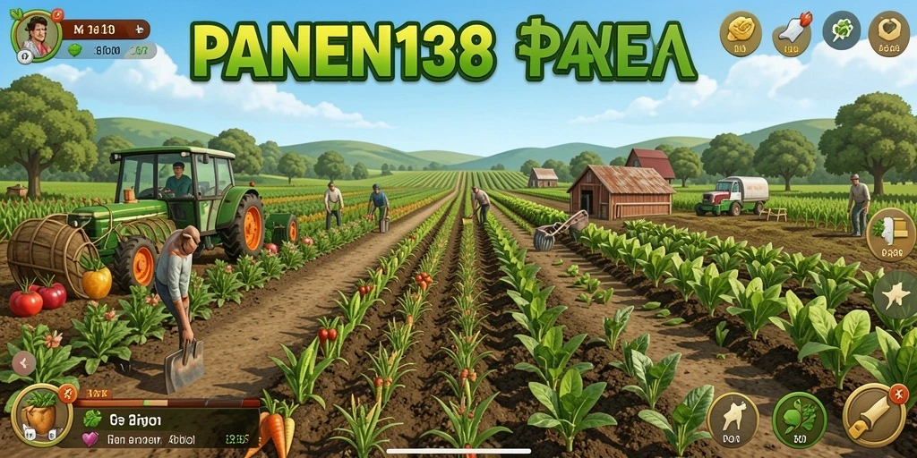 Gameplay menarik dari PANEN138 yang menampilkan berbagai aktivitas pertanian.