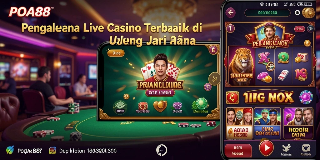 Tampilan gameplay Live Casino POA88 dengan dealer profesional dan interaksi langsung.