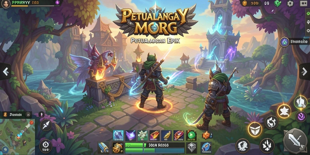 Screenshot PPRRYY menampilkan aksi pertempuran menegangkan dalam MMORPG.