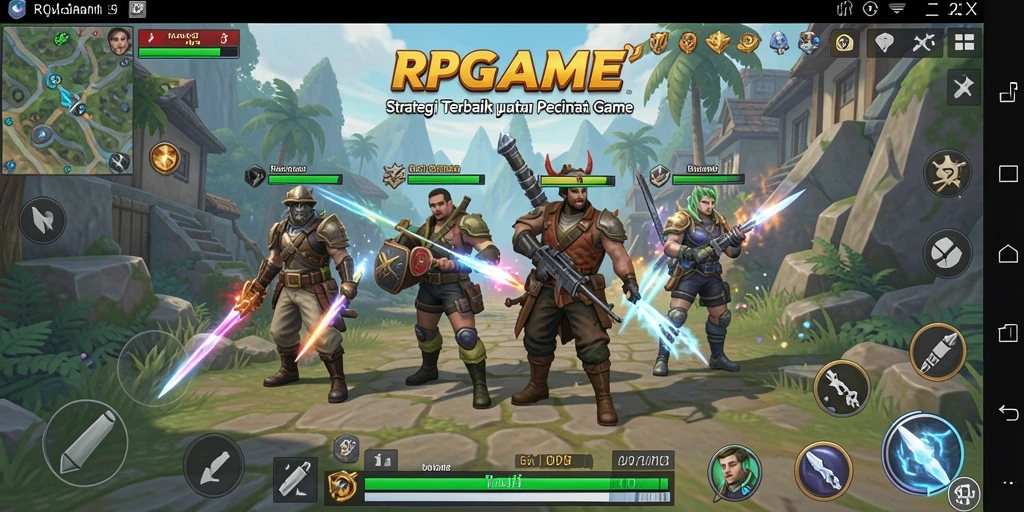 Tampilan menarik dari pertempuran taktis RPGAME.