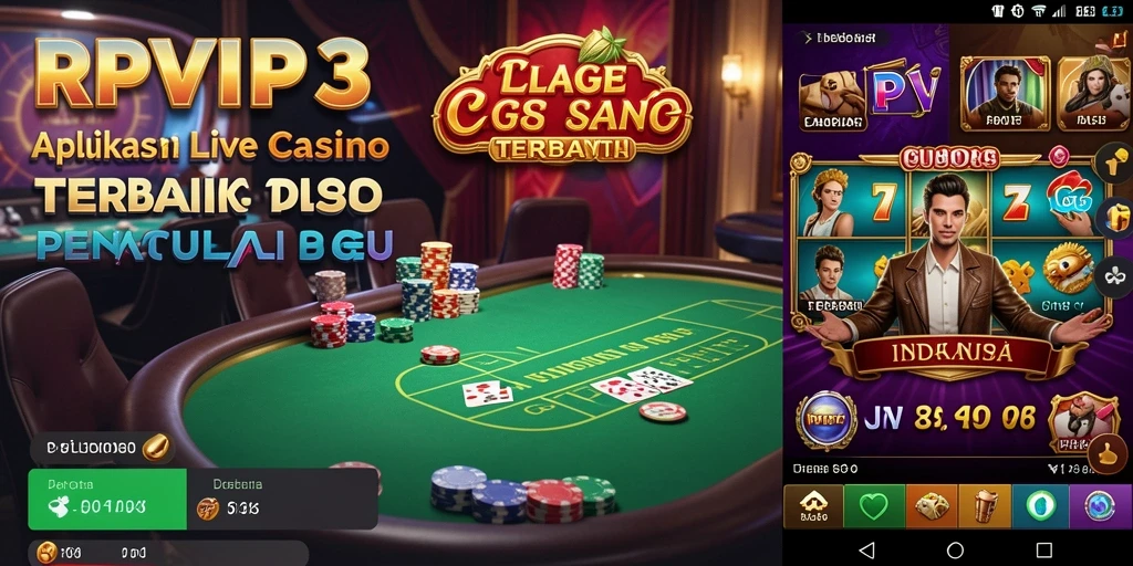 Tampilan gameplay RPVIP3 menampilkan suasana Live Casino yang mendebarkan.