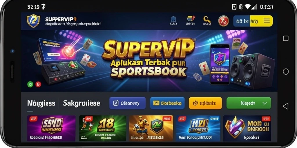 Tampilan gameplay dalam aplikasi Sportsbook SUPERVIP.