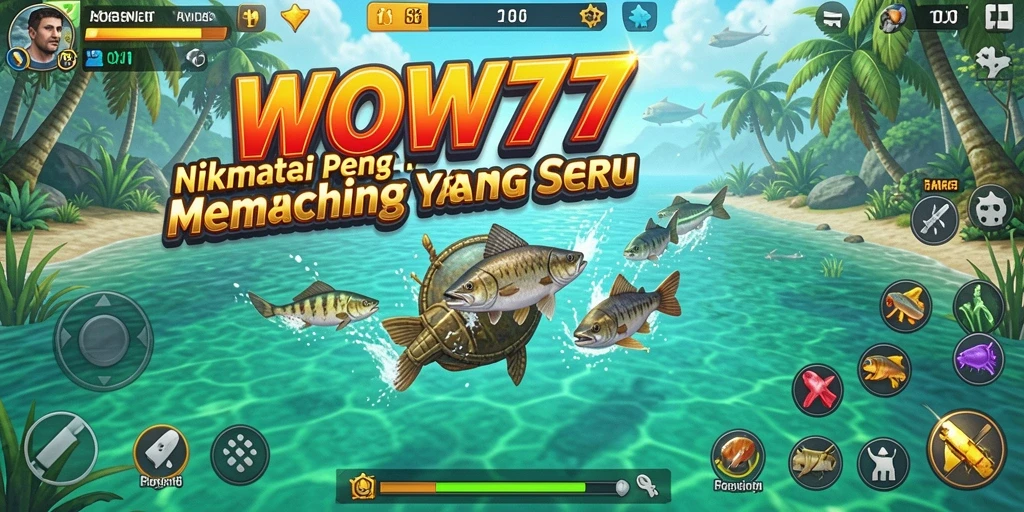 Screenshot gameplay WOW77 menampilkan suasana memancing yang menegangkan dan penuh warna.